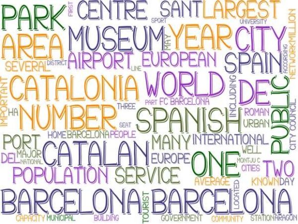 Barcelona Wordcloud Tumbler