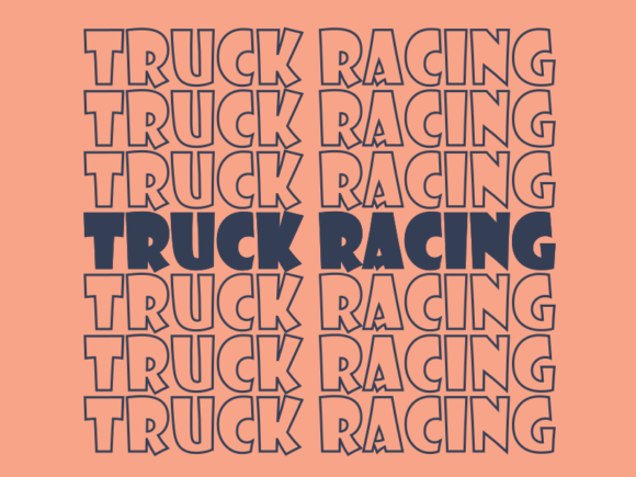 Truck Racing Svg Cut File